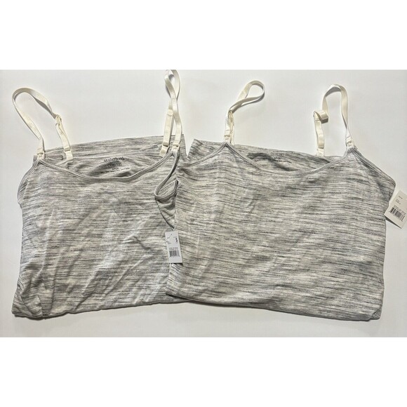 Lot of 2 Motherhood Maternity Nursing Tank Top Clip Down Cami Size Small, Gray - Picture 1 of 5